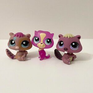 LPS Littlest Pet Shop Lot of 3 Beaver Meerkat Prairie Dog
